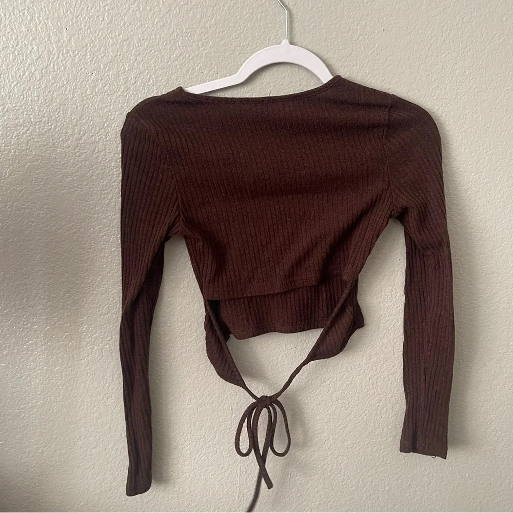 Brown Knit Long Sleeve